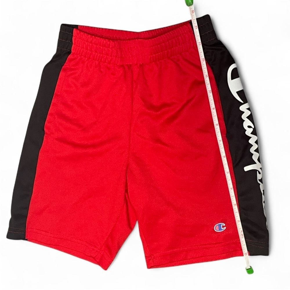 Champion Kids Red and Black Mesh Shorts